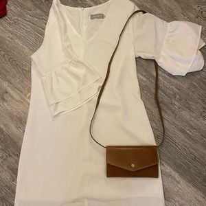 Belongsci Knee Length White Dress
